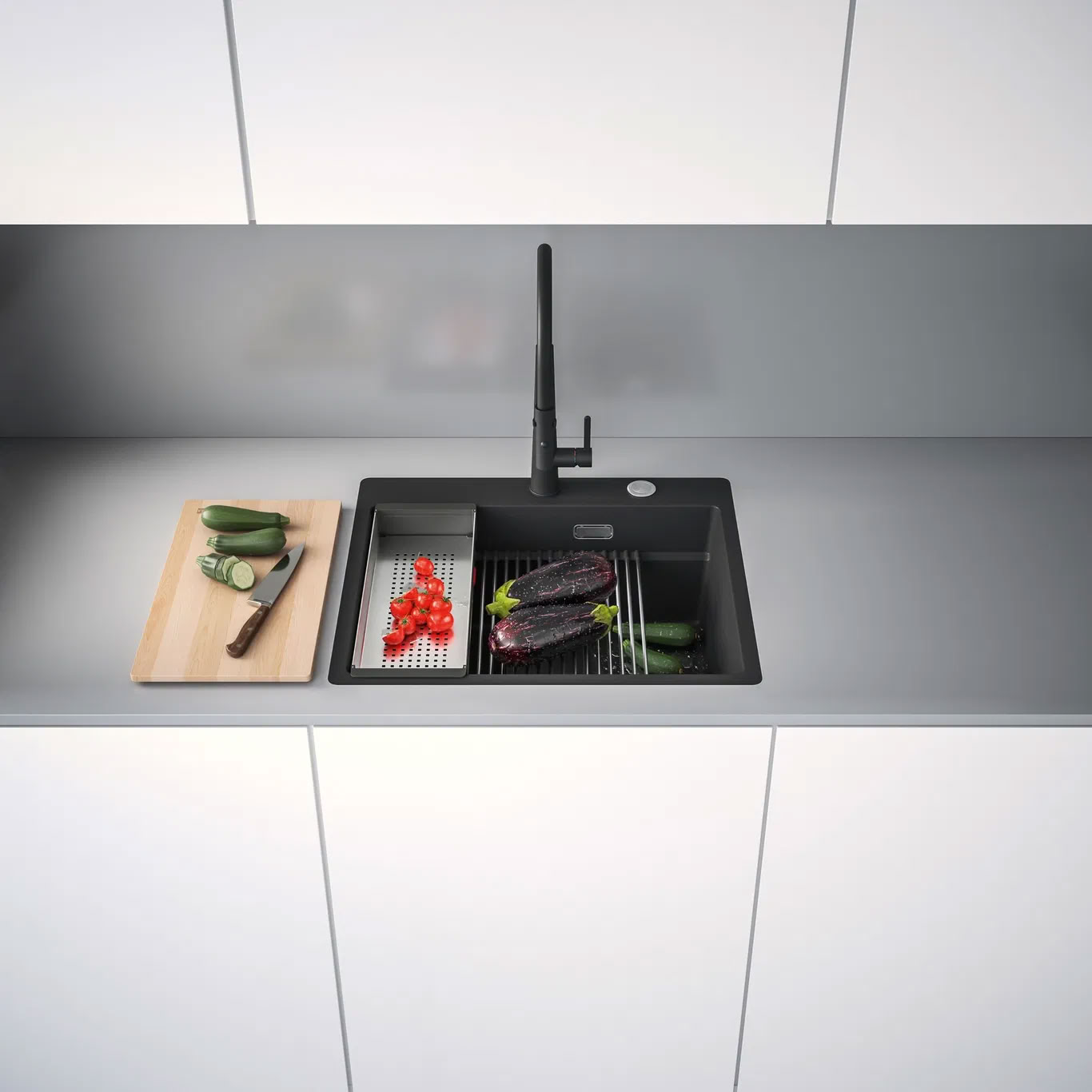 Franke Maris Fragranite Kubus2 Pro Fragranite Schwarz